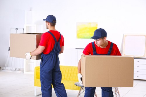 Commercial moving team planning a Knightsbridge business relocation