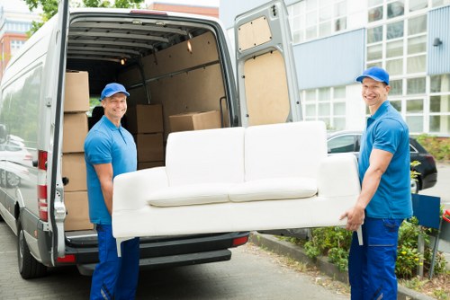Furniture removal team handling elegant residential move in Knightsbridge