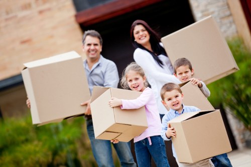 Packing and loading items for a local business move in Knightsbridge