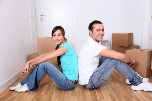 Packed household items and furniture for a local Knightsbridge move