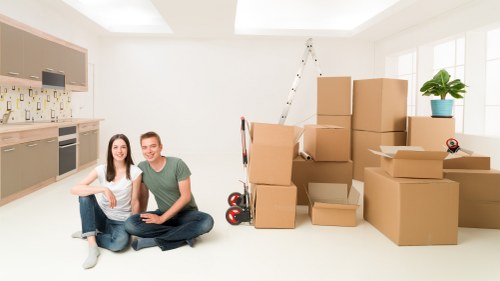 Moving van near Knightsbridge residential property for local removals