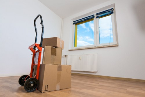 Customer confirming a moving service booking