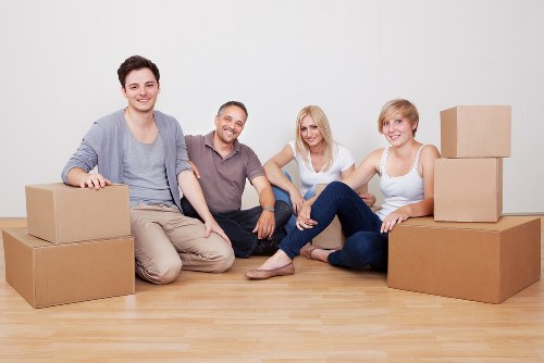 Loading furniture and boxes into a van for a Knightsbridge home or office move