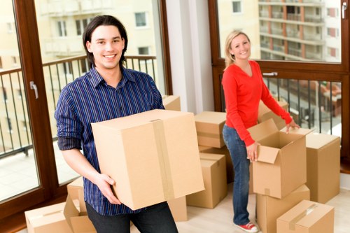 Careful loading of household items during a Knightsbridge removal service